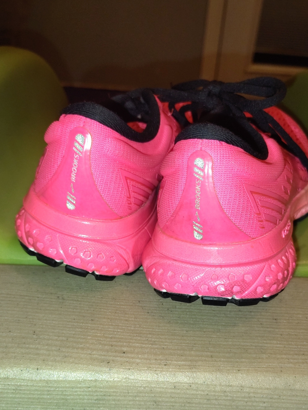 Brooks Women's Hot Pink and Black Running Sneakers - Picture 4 of 6